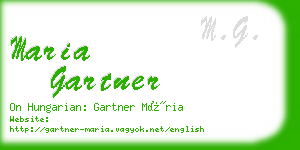 maria gartner business card